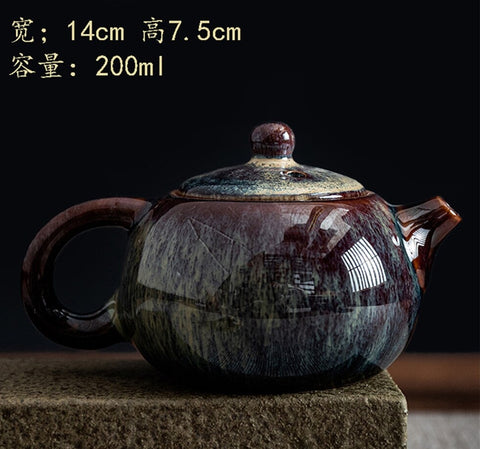 200ml Temmoku Glaze Handmade Ceramic Xi Shi Teapot ~ONLY 1 LEFT!