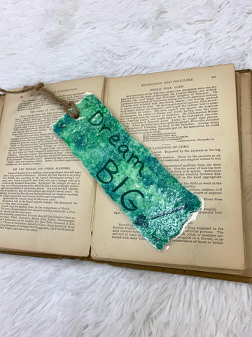 Dream Big Laminated Watercolor Art Bookmark by Terri ~ONLY 1 LEFT!